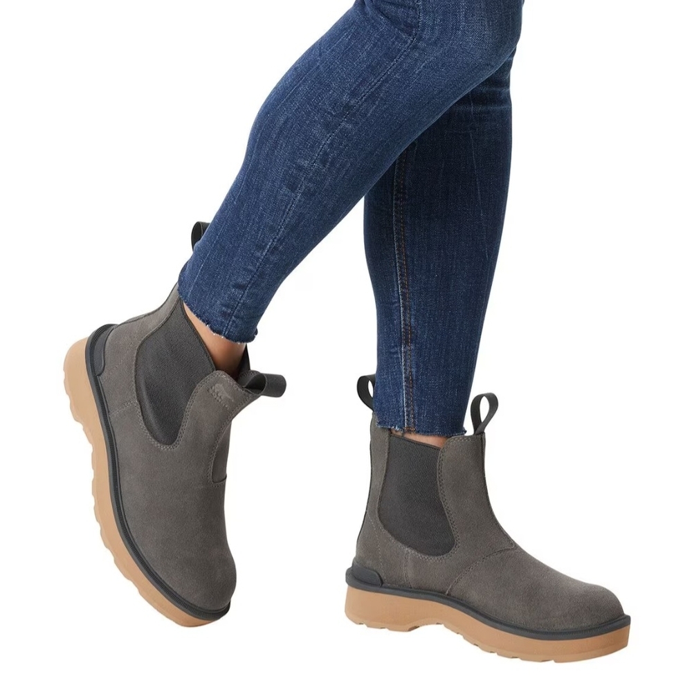 Sorel Gray and Tan Ankle Boots